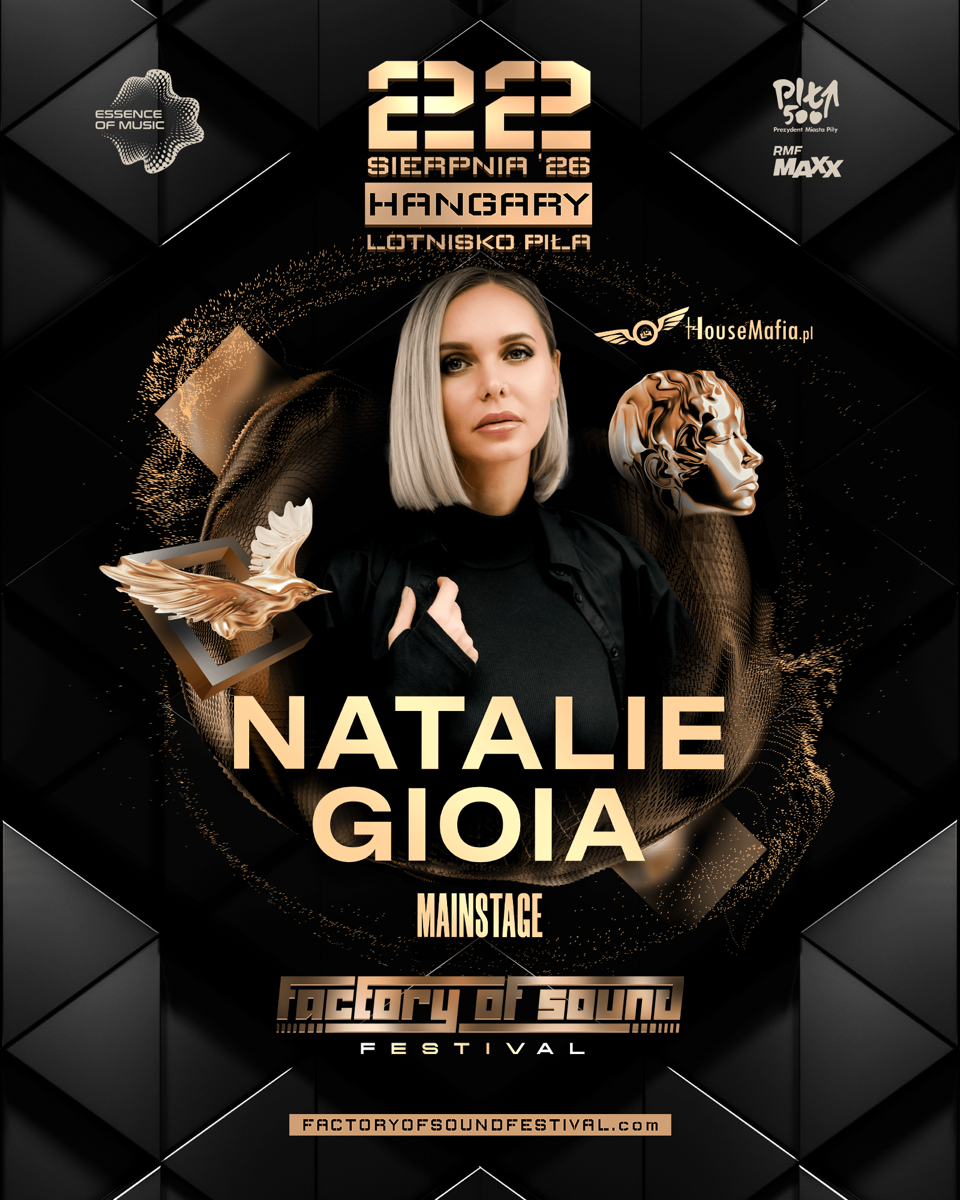 Natalie Gioia mainstage poster for Factory of Sound Festival in Piła, Poland